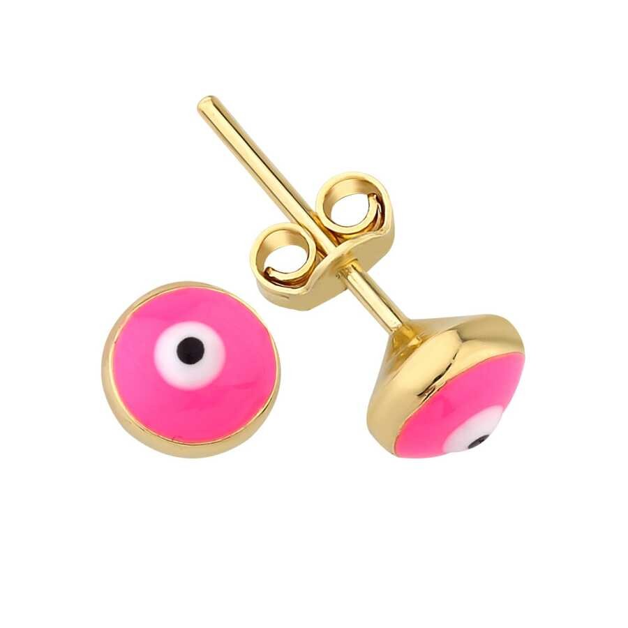 Gold Pink Children's Earrings