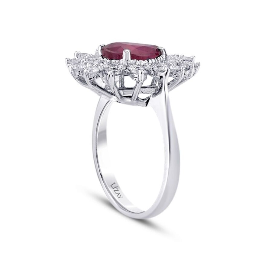 3.07 Carat Diamond Ruby Ring