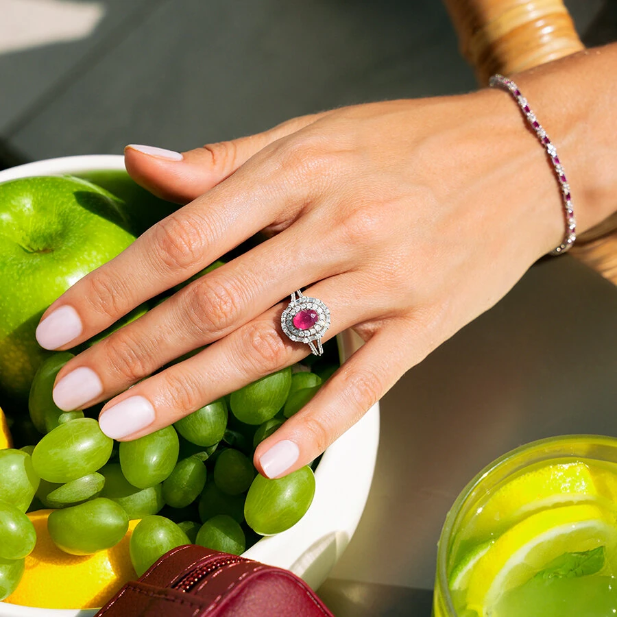 1.75 Carat Diamond Ruby Ring