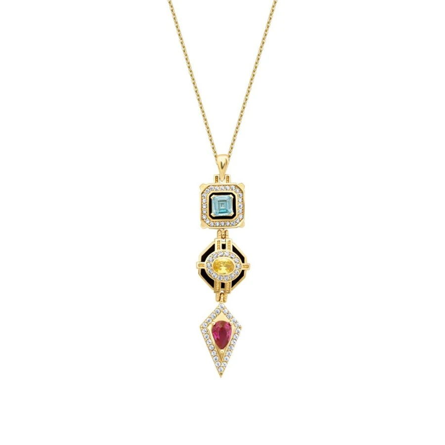 Gold Multi-Stone Necklace