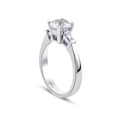 1.63 Carat Diamond White Topaz Ring