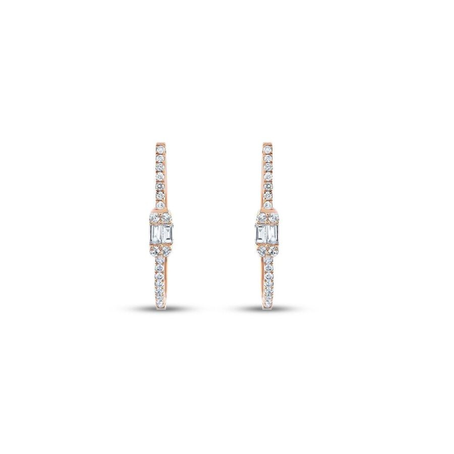 0.30 Carat Diamond Hoop Earrings