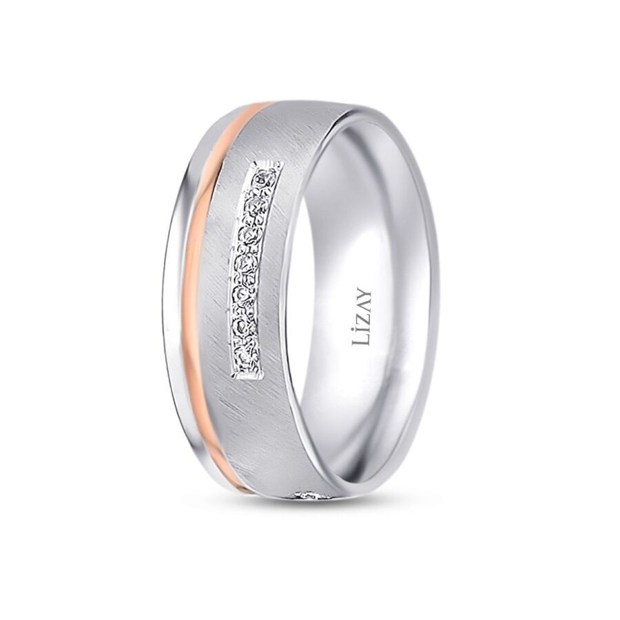 Gold Two-Tone Wedding Band