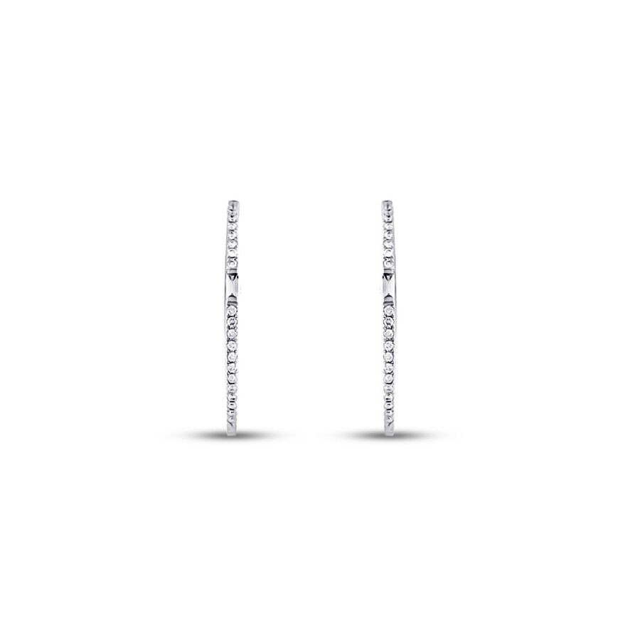 0.16 Carat Diamond Hoop Earrings