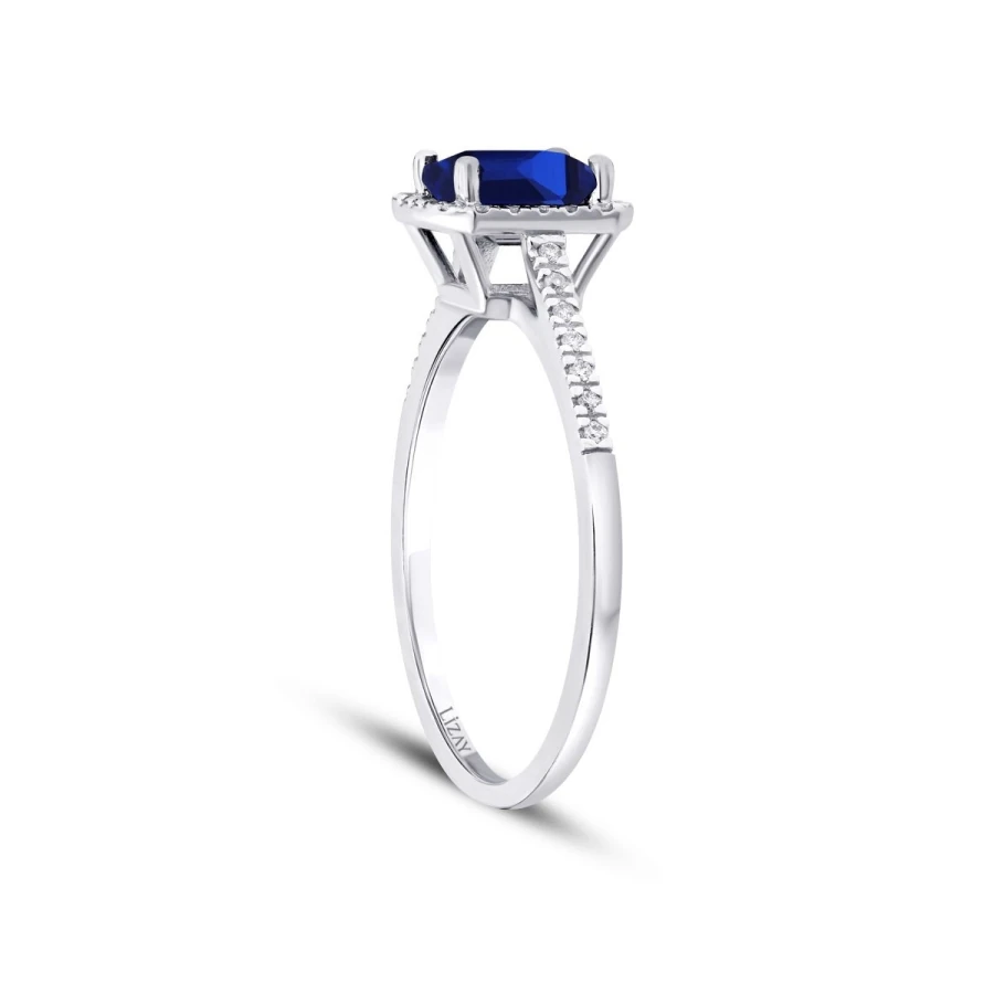 1.07 Carat Diamond Sapphire Ring