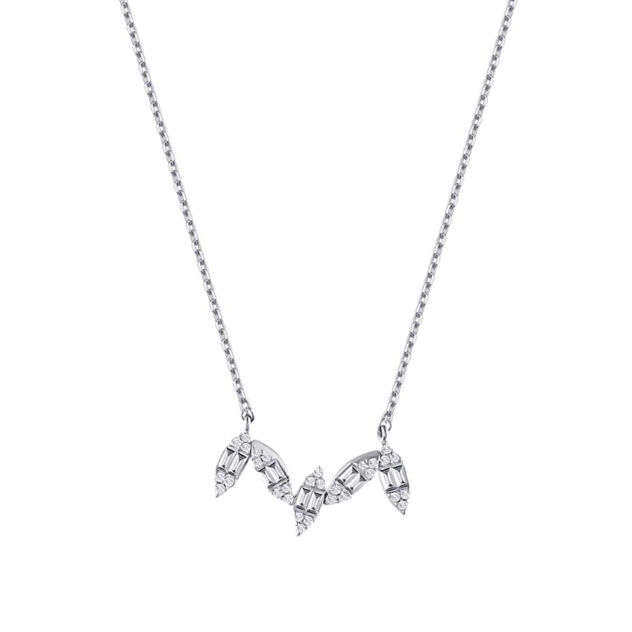 0.26 Carat Diamond Baguette Necklace