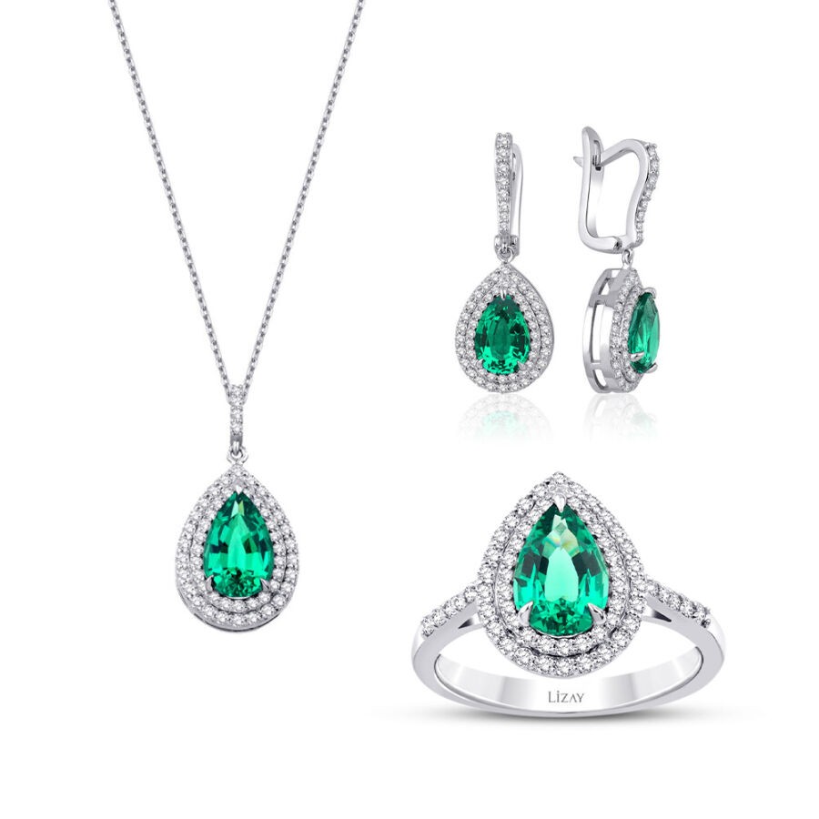 6.20 Carat Diamond Colored Stone Set