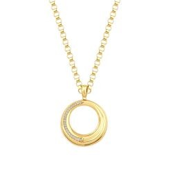 Goldene Kreis Trend Halskette