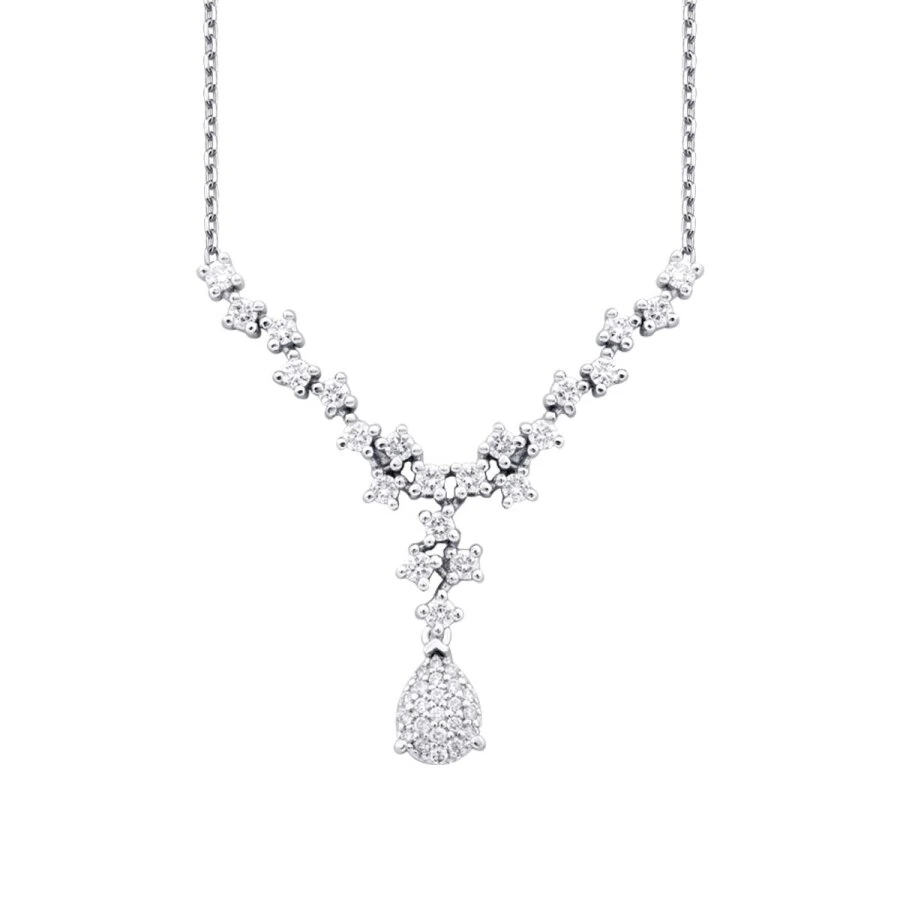 0.54 ct. Diamant Tropfen Trend Halskette
