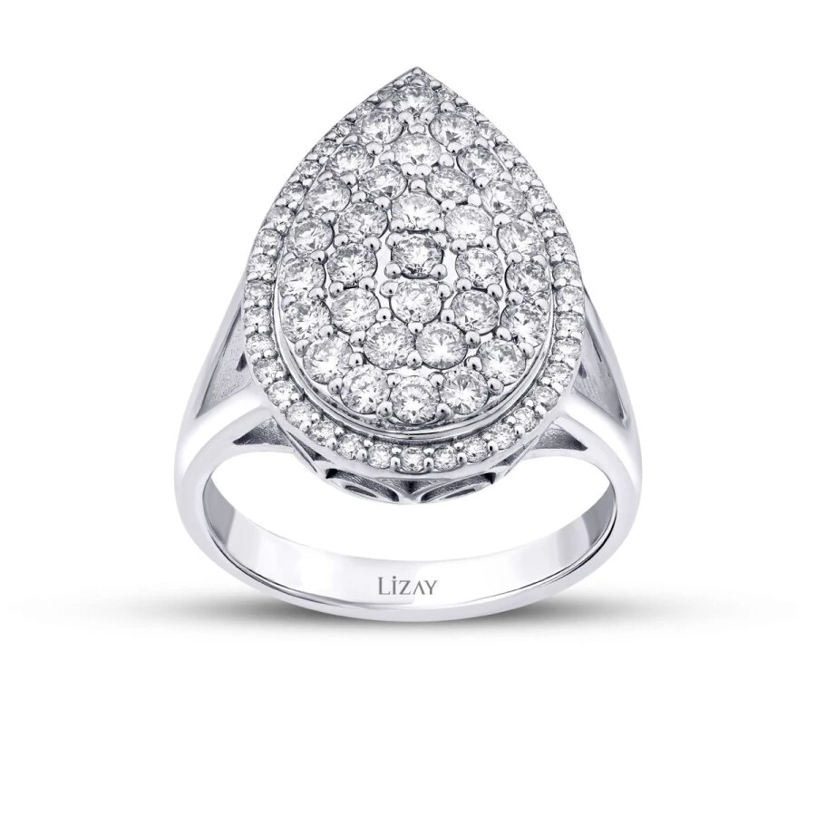 1.30 Carat Diamond Trend Pear Ring