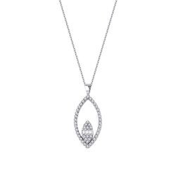 0.27 Carat Diamond Baguette Necklace
