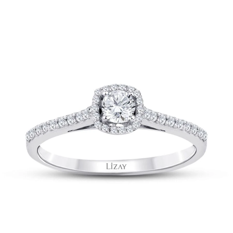 0.32 Carat Diamond Round Solitaire Engagement Ring