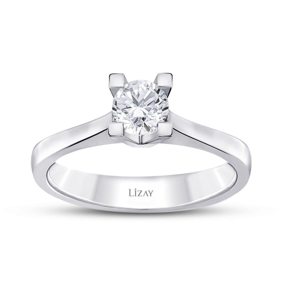 0.50 Carat Diamond Round Solitaire Engagement Ring