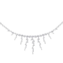 Gold Dangling Stone Necklace