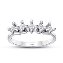 0,94 Karat Diamant Fünf-Stein Ring