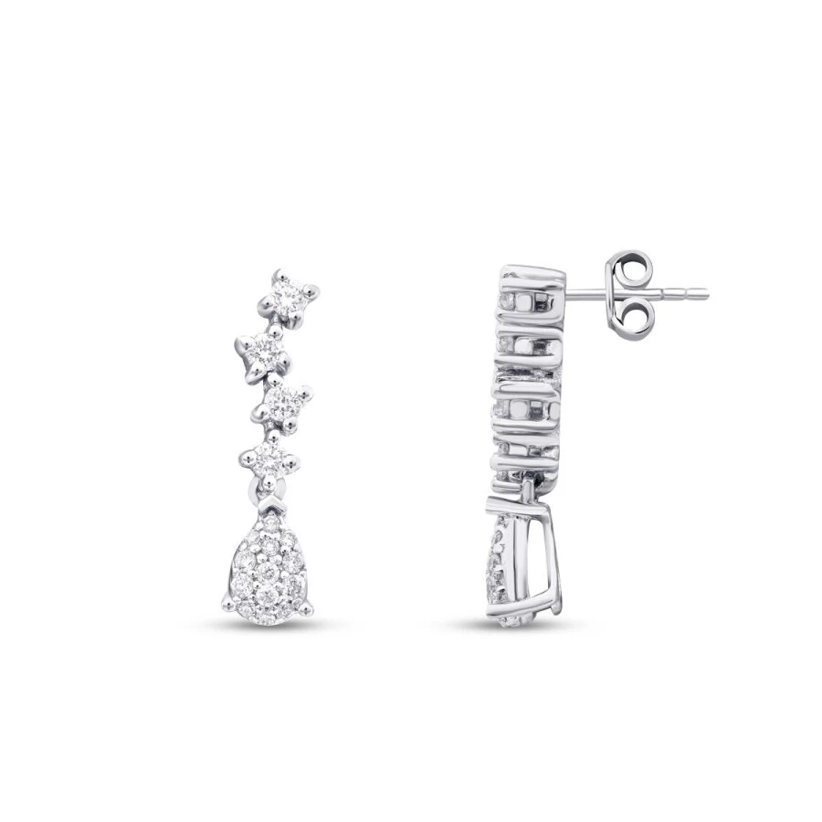0.28 Carat Diamond Pear Trend Earrings