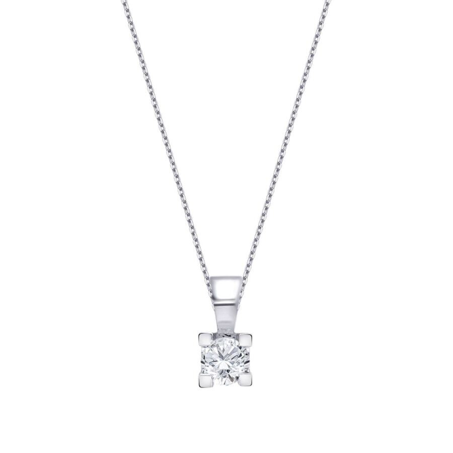 0.16 Carat Diamond Solitaire Necklace