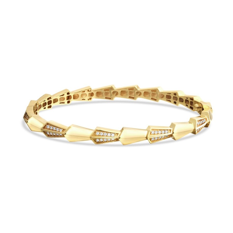 Gold Stone Trend Bangle
