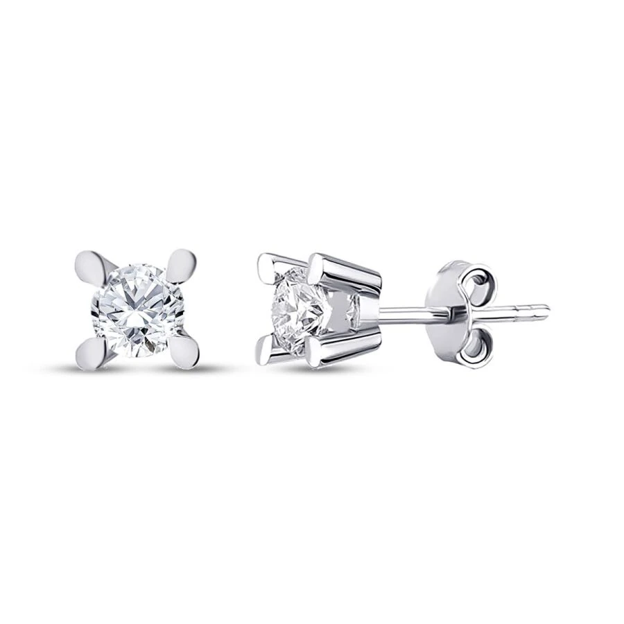 0.90 Carat Diamond Solitaire Earrings