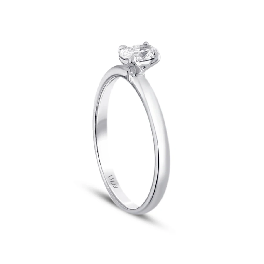 0.30 ct. Diamant Ovale Solitär Verlobungsring