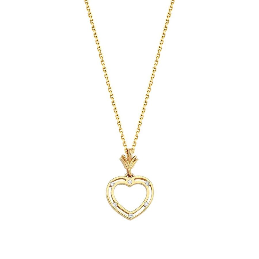 Gold Heart Leaf Necklace