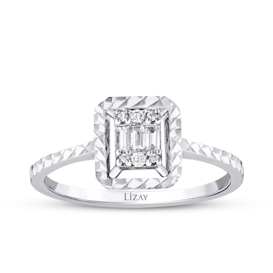 0.12 ct. Diamant Baguette Ring
