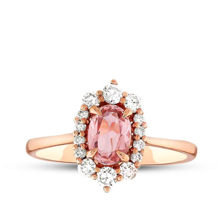 1.05 Carat Diamond Morganite Ring