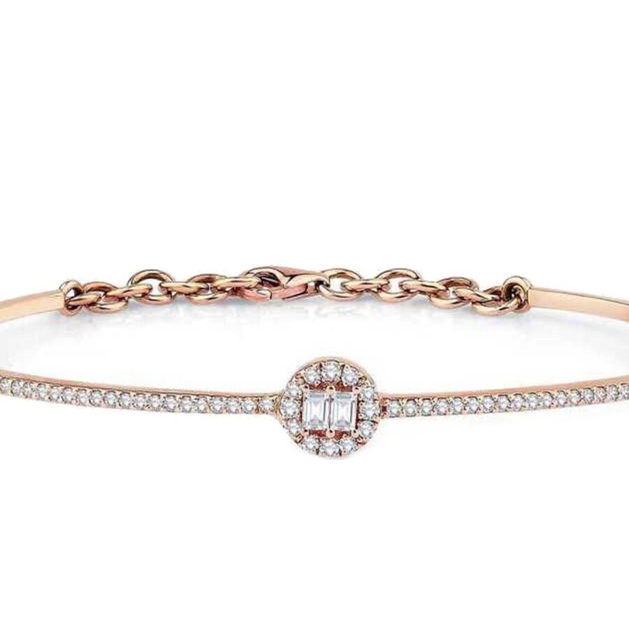 0.50 Carat Diamond Baguette Bangle