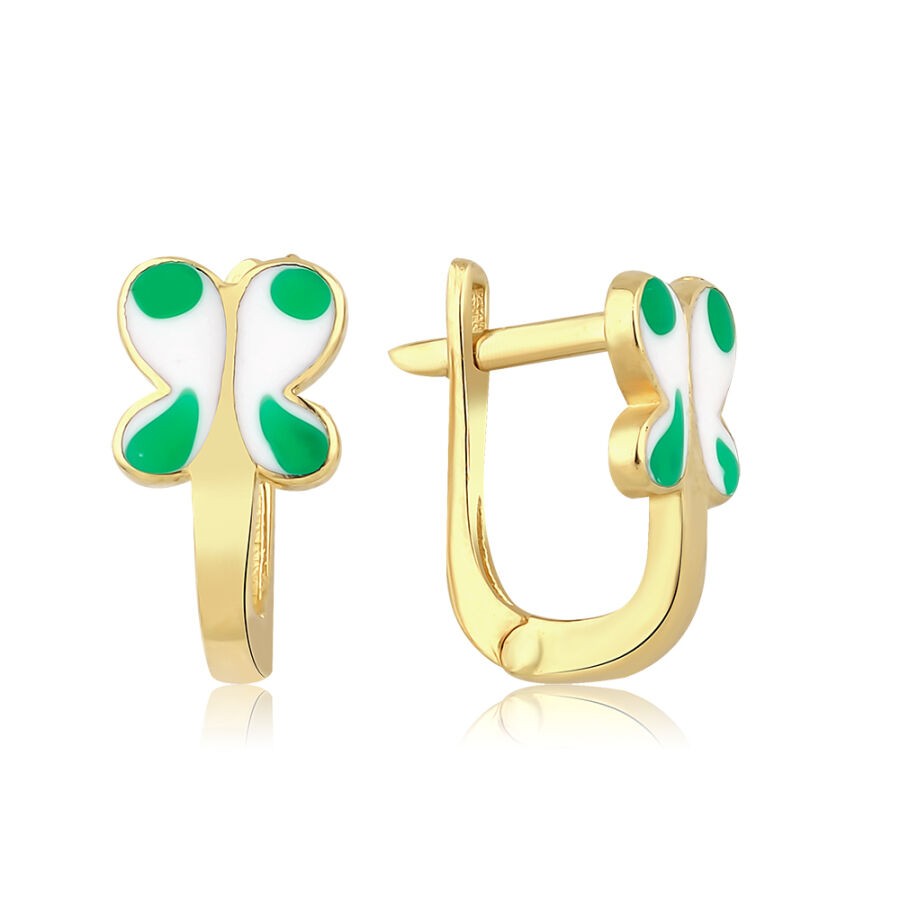 Gold Butterfly Children's Earrings