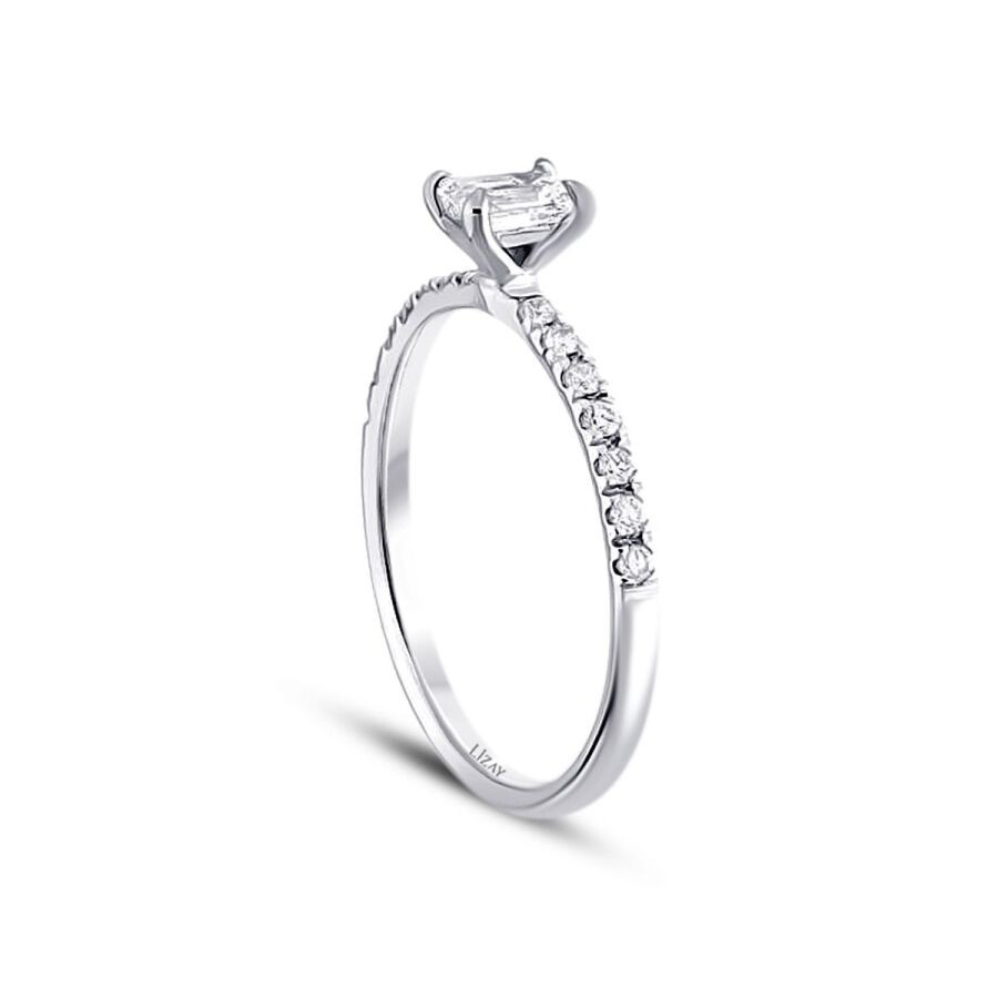 0.42 Carat Diamond Baguette Ring