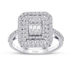 0,83 Karat Diamant Baguette Ring