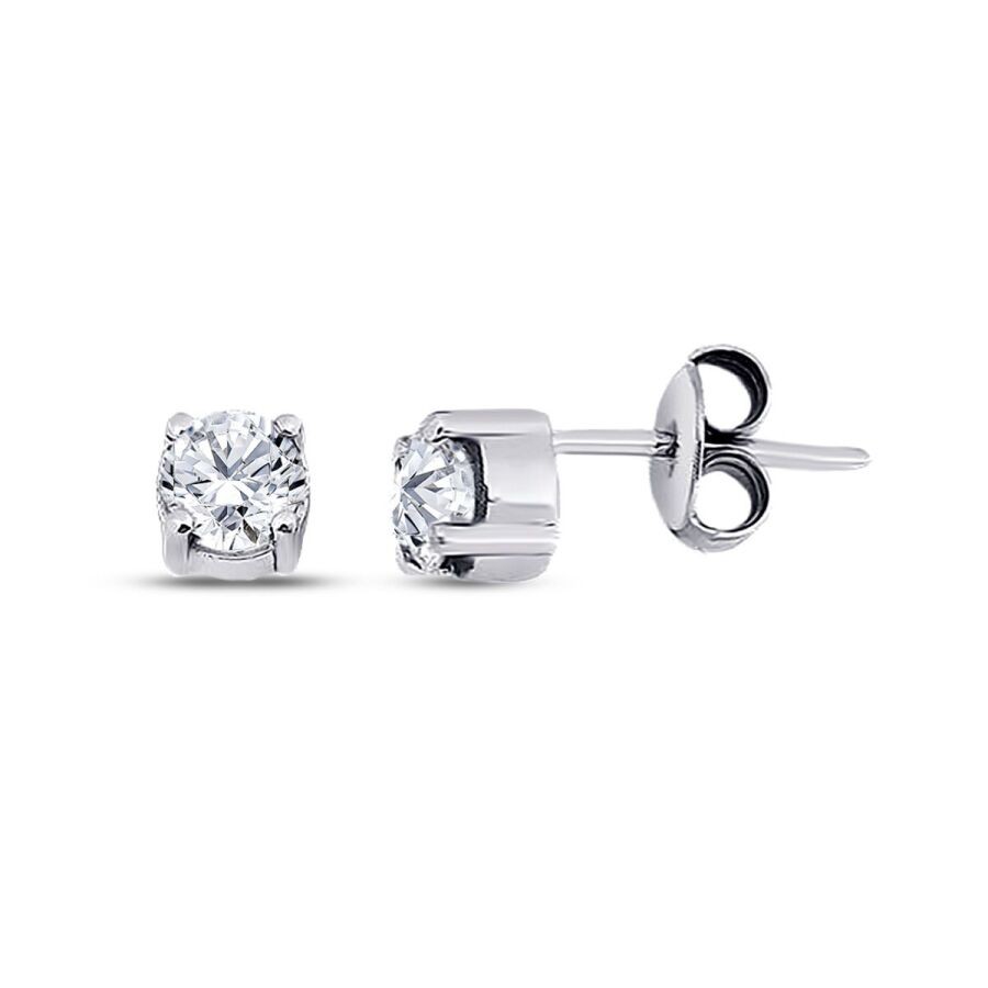 1.01 Carat Diamond Solitaire Earring