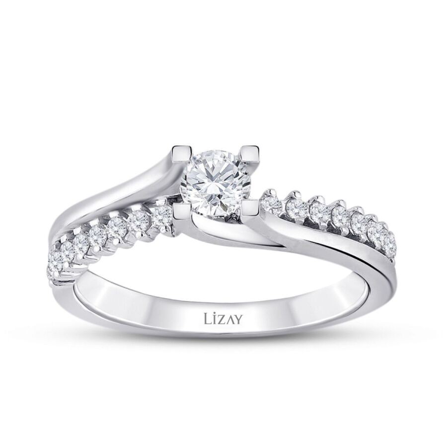 0.54 Carat Diamond Round Solitaire Engagement Ring