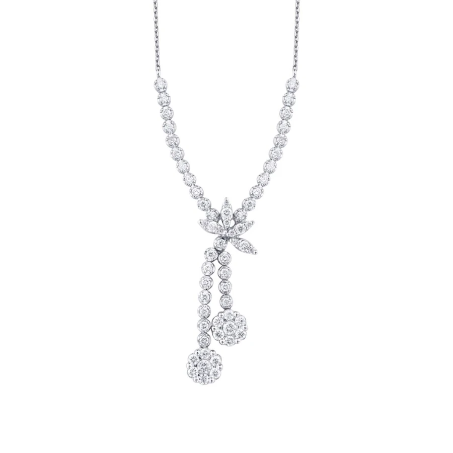 0.87 Carat Diamond Flower Neckband