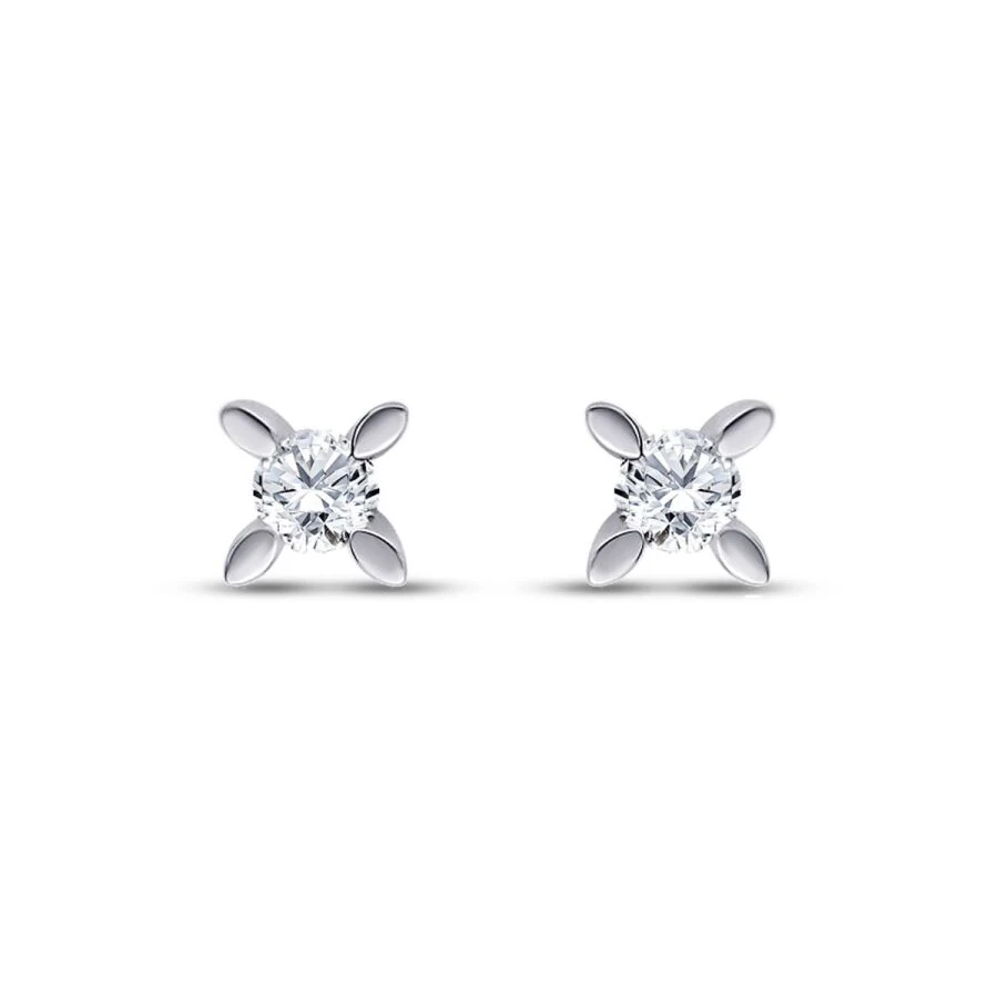 0.21 Carat Diamond Solitaire Earrings