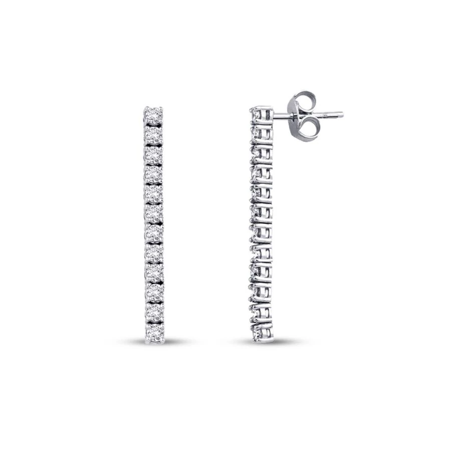 0.54 Carat Diamond Tennis Earrings