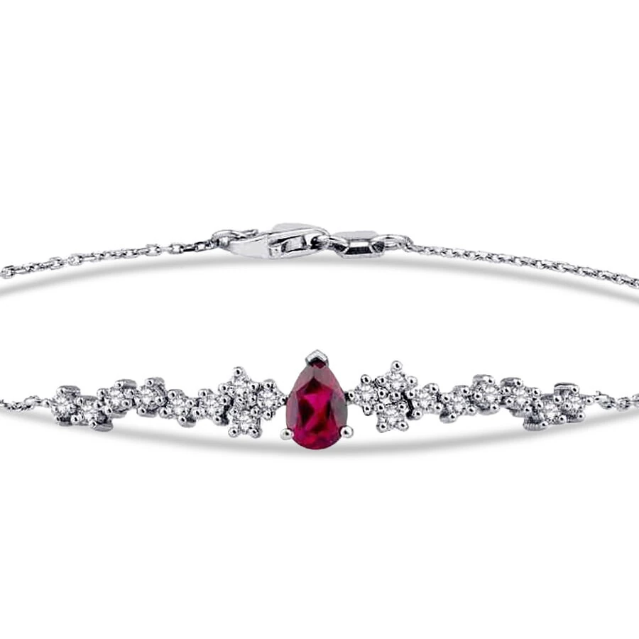 0.87 Carat Diamond Ruby Bracelet