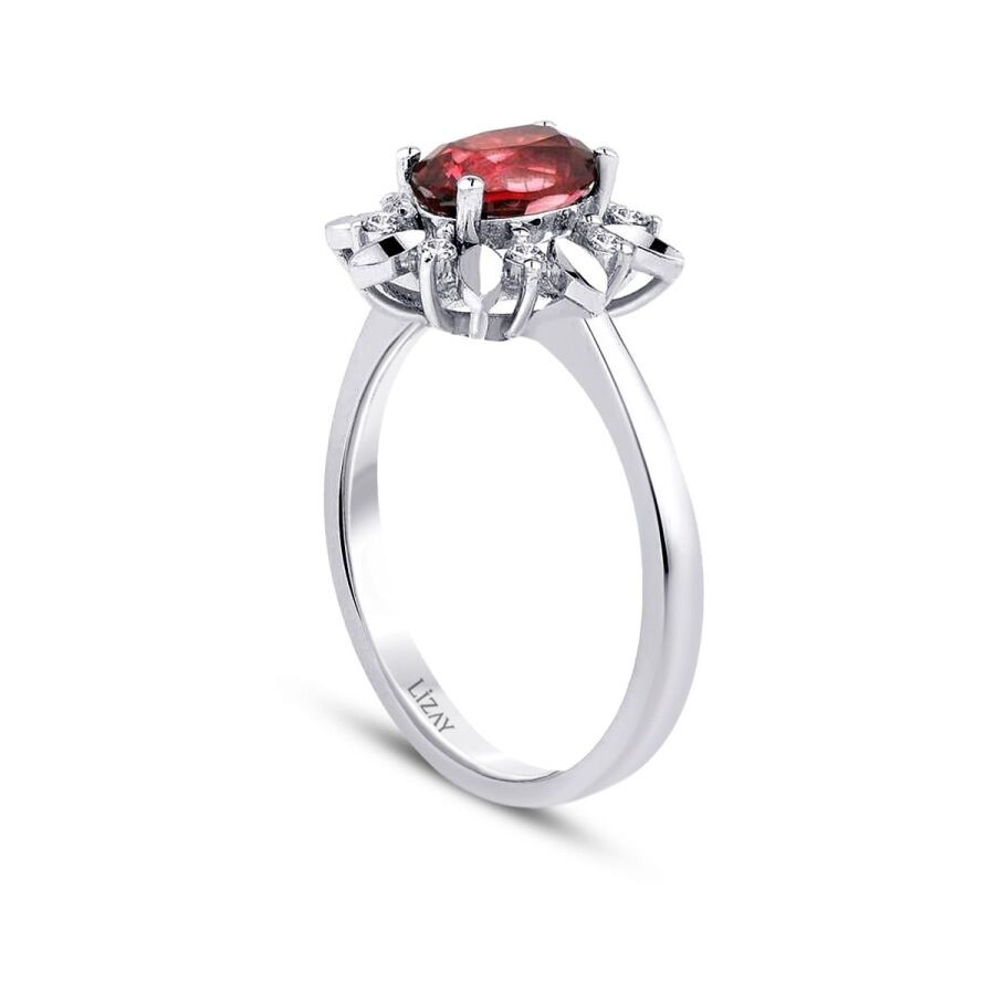 0.80 Carat Diamond Ruby Ring