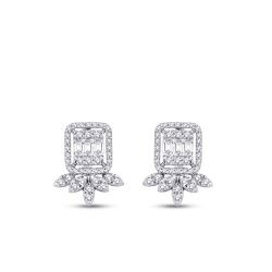 0.95 Carat Diamond Baguette Earrings