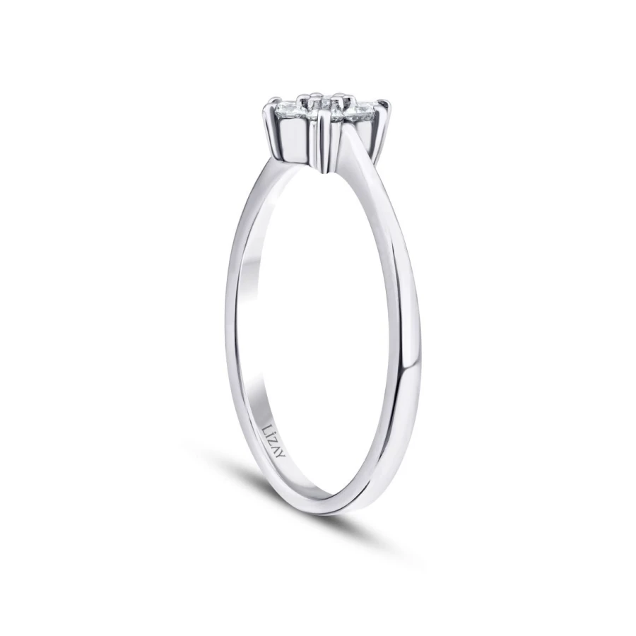 0.25 Carat Diamond Flower Ring