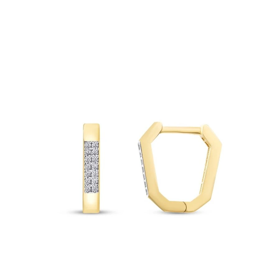 Gold Asymmetric Stone Earrings