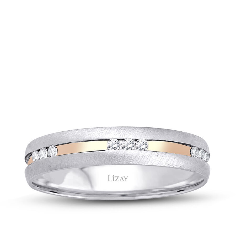 Gold Two-Tone Wedding Band