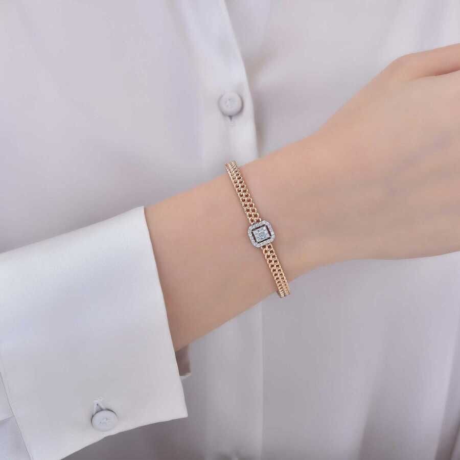 0.34 Carat Diamond Baguette Bracelet