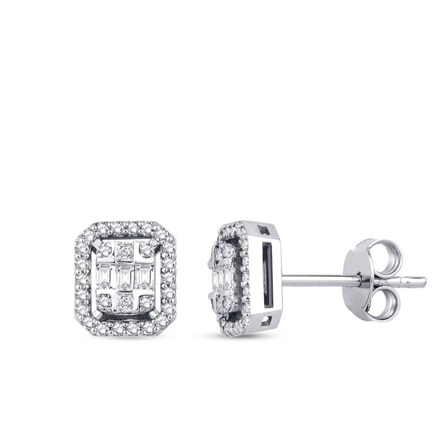 0.29 Carat Diamond Baguette Earrings