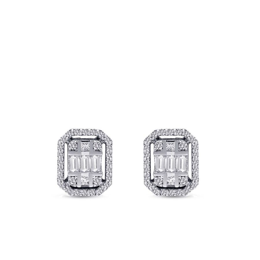 0.38 Carat Diamond Baguette Earrings