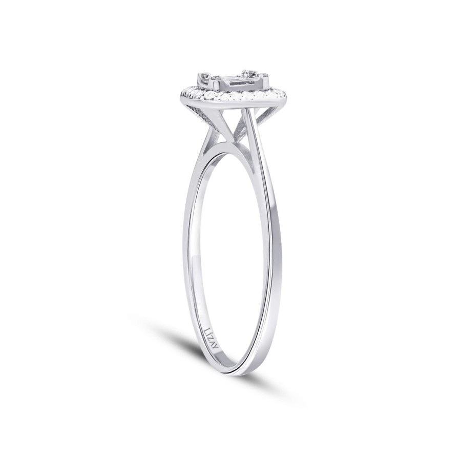 0.08 ct. Diamant Baguette Ring