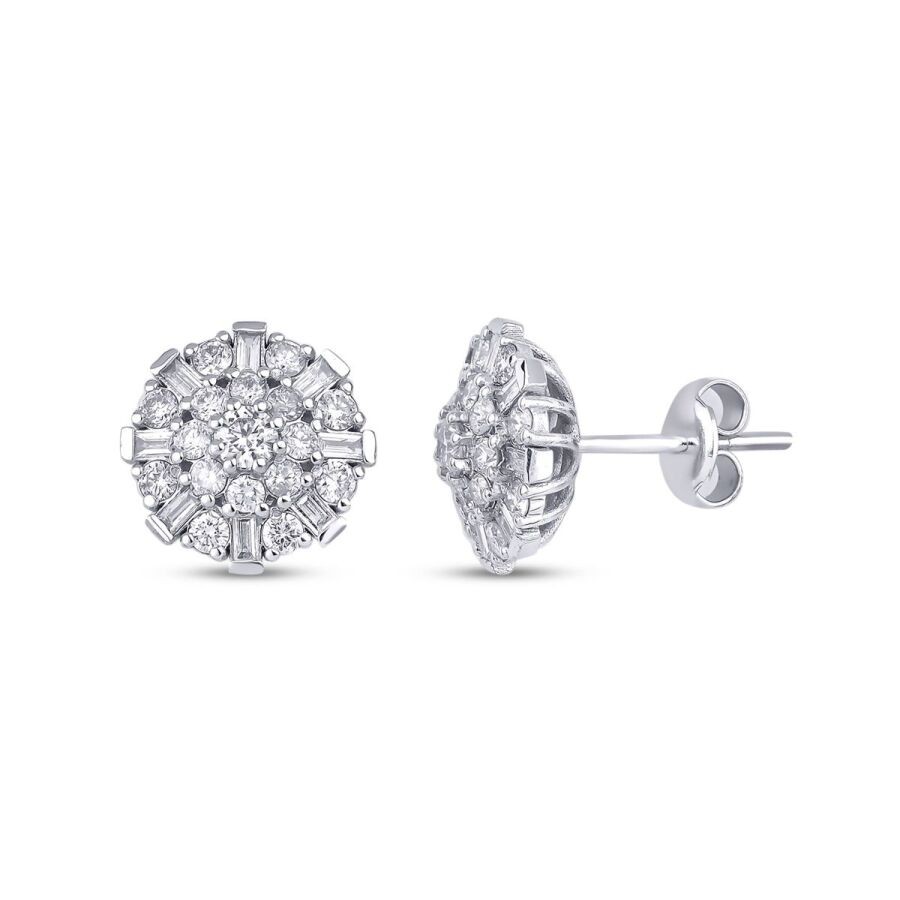 1,28 Karat Diamant Baguette Ohrringe