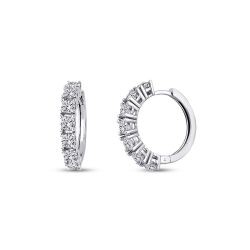 1.44 Carat Diamond Huggies Earrings