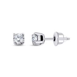 0.40 Carat Diamond Solitaire Earrings