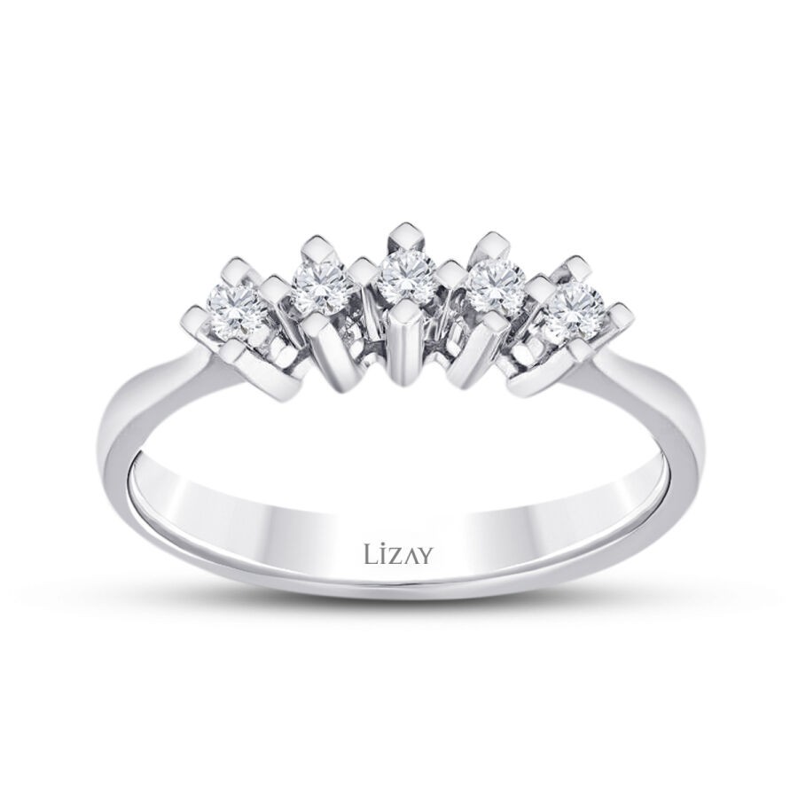 0,15 Karat Diamant Fünf-Stein Ring